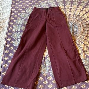 Old Navy Maroon Pxie Wide-Leg Trousers